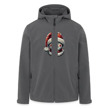 Polygon Kunst Schneemann Weihnachtsmütze Original - Recycelte Männer Softshell-Jacke von Stanley/Stella - Anthrazit - Vorne - AI Model Male 185 light (185cm)