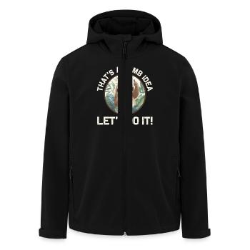 Funny Sloth Theme - That's A Dumb Idea - Men’s Recycled Softshell Jacket by Stanley/Stella - black - Front - AI Model Male 185 light (185cm)