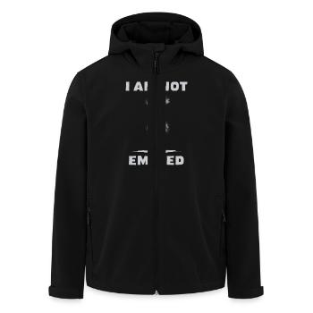 Humorvoller Emu Spruch I Am Not Emused für - Recycelte Männer Softshell-Jacke von Stanley/Stella - Schwarz - Vorne - AI Model Male 185 light (185cm)