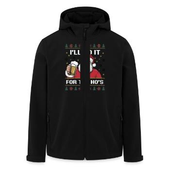 Je le ferai pour le Noël drôle de Ho - Veste softshell homme en polyester recyclé Stanley/Stella - noir - Devant - AI Model Male 185 light (185cm)