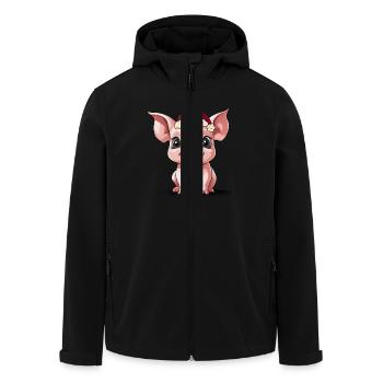 Père Noël Noël - Veste softshell homme en polyester recyclé Stanley/Stella - noir - Devant - AI Model Male 185 light (185cm)