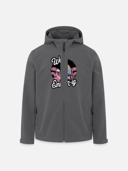Wein macht Einhorn-ig - Recycelte Männer Softshell-Jacke von Stanley/Stella - Schwarz