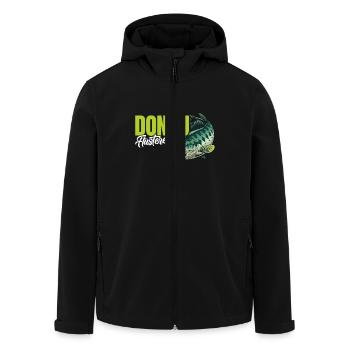 DONAU FLÜSTERER Angler Outfit Angeln Hobby - Recycelte Männer Softshell-Jacke von Stanley/Stella - Schwarz - Vorne - AI Model Male 185 light (185cm)