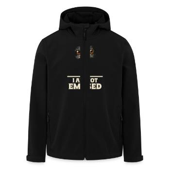 Humorvoller Emu Spruch I Am Not Emused für - Recycelte Männer Softshell-Jacke von Stanley/Stella - Schwarz - Vorne - AI Model Male 185 light (185cm)