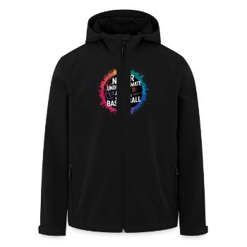 Never Underestimate A Girl Who Plays Basketball - Men’s Recycled Softshell Jacket by Stanley/Stella - black - Front - AI Model Male 185 light (185cm)