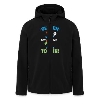 gluten m’a fait dire que l’humour pour - Veste softshell homme en polyester recyclé Stanley/Stella - noir - Devant - AI Model Male 185 light (185cm)