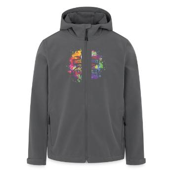 Never Underestimate A Girl Who Plays Basketball - Men’s Recycled Softshell Jacket by Stanley/Stella - anthracite - Front - AI Model Male 185 light (185cm)