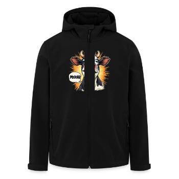 MOOOAA - Veste softshell homme en polyester recyclé Stanley/Stella - noir - Devant - AI Model Male 185 light (185cm)