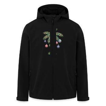 Festliche Weihnachten Palme Tropische Weihnacht - Recycelte Männer Softshell-Jacke von Stanley/Stella - Schwarz - Vorne - AI Model Male 185 light (185cm)