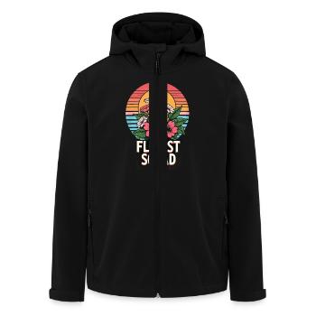 Florist Squad für eine Floristin - Recycelte Männer Softshell-Jacke von Stanley/Stella - Schwarz - Vorne - AI Model Male 185 light (185cm)