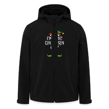 I'm The Unicorn Elf Shirt Matching Family - Men’s Recycled Softshell Jacket by Stanley/Stella - black - Front - AI Model Male 185 light (185cm)