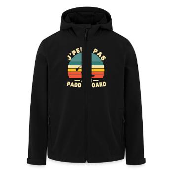 J peux pas j ai paddle board humour cadeau - Veste softshell homme en polyester recyclé Stanley/Stella - noir - Devant - AI Model Male 185 light (185cm)
