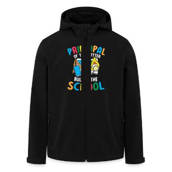 Principal of the Matter Ruling the School - Recycelte Männer Softshell-Jacke von Stanley/Stella - Schwarz - Vorne - AI Model Male 185 light (185cm)