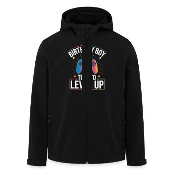 Birthday Boy Time to Level Up Birthday Gamer Boys - Veste softshell homme en polyester recyclé Stanley/Stella - noir - Devant - AI Model Male 185 light (185cm)