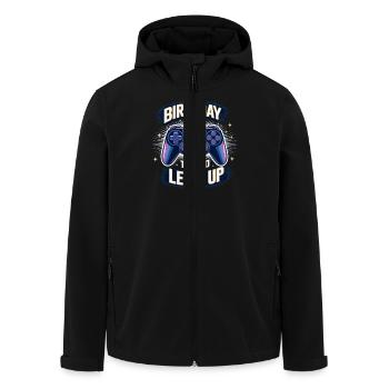 Birthday Boy Time to Level Up Birthday Gamer Boys - Veste softshell homme en polyester recyclé Stanley/Stella - noir - Devant - AI Model Male 185 light (185cm)