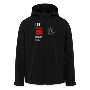 I do what I want, when I want, where I want - Men’s Recycled Softshell Jacket by Stanley/Stella - black - Front - AI Model Male 185 light (185cm)