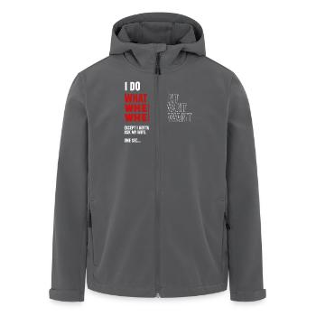 Ich Mach Was Ich Will Wann Ich Will Wo Ich Will - Recycelte Männer Softshell-Jacke von Stanley/Stella - Anthrazit - Vorne - AI Model Male 185 light (185cm)