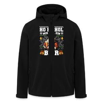 Ho Ho Hol Mir Mal Ein Bier Weihnachten Christmas - Recycelte Männer Softshell-Jacke von Stanley/Stella - Schwarz - Vorne - AI Model Male 185 light (185cm)