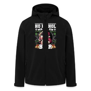 Ho Ho Hol Mir Mal Ein Bier Weihnachten Christmas - Recycelte Männer Softshell-Jacke von Stanley/Stella - Schwarz - Vorne - AI Model Male 185 light (185cm)
