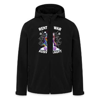 Reindeer was sold out Unicorn Christmas - Men’s Recycled Softshell Jacket by Stanley/Stella - black - Front - AI Model Male 185 light (185cm)