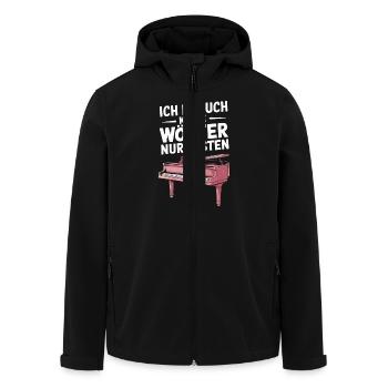Pianist Konzertflügel Klavier und Piano Spieler - Recycelte Männer Softshell-Jacke von Stanley/Stella - Schwarz - Vorne - AI Model Male 185 light (185cm)