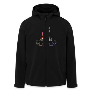 Einhorn Einhörner Kinder Kind - Recycelte Männer Softshell-Jacke von Stanley/Stella - Schwarz - Vorne - AI Model Male 185 light (185cm)