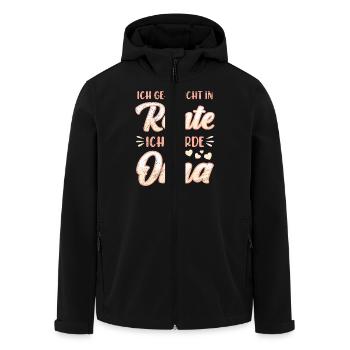 Ruhestand ICH GEHE NICHT IN RENTE ICH WERDE OMA - Recycelte Männer Softshell-Jacke von Stanley/Stella - Schwarz - Vorne - AI Model Male 185 light (185cm)