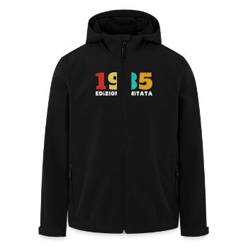 Original 1935 Rétro Cadeau d’anniversaire - Veste softshell homme en polyester recyclé Stanley/Stella - noir - Devant - AI Model Male 185 light (185cm)