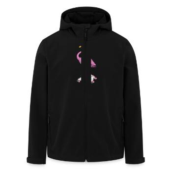 Flamingo-Spaß Flamingo Fun - Recycelte Männer Softshell-Jacke von Stanley/Stella - Schwarz - Vorne - AI Model Male 185 light (185cm)