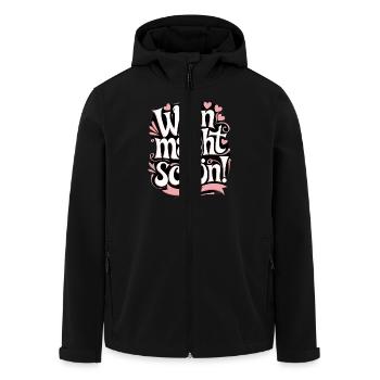 Wein macht schön - Recycelte Männer Softshell-Jacke von Stanley/Stella - Schwarz - Vorne - AI Model Male 185 light (185cm)