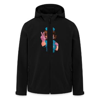Lustige Krankenschwester mit Humor - Recycelte Männer Softshell-Jacke von Stanley/Stella - Schwarz - Vorne - AI Model Male 185 light (185cm)