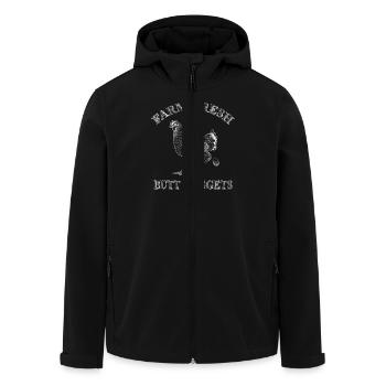 Farm Fresh Butt Nuggets Chicken Vintage Strips - Men’s Recycled Softshell Jacket by Stanley/Stella - black - Front - AI Model Male 185 light (185cm)