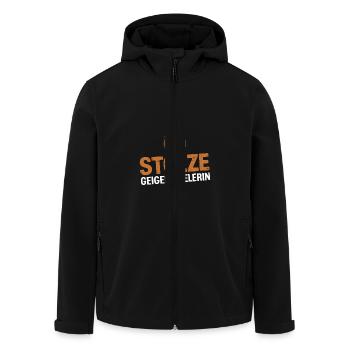 Geigen Spieler Geiger Violine Musiker Violinist - Recycelte Männer Softshell-Jacke von Stanley/Stella - Schwarz - Vorne - AI Model Male 185 light (185cm)