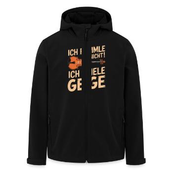 Geiger Musiker Geigen Spieler Violine Violinist - Recycelte Männer Softshell-Jacke von Stanley/Stella - Schwarz - Vorne - AI Model Male 185 light (185cm)