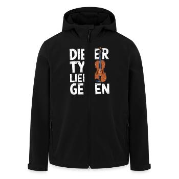 Geigen Spieler Geiger Violinist Musiker Violine - Recycelte Männer Softshell-Jacke von Stanley/Stella - Schwarz - Vorne - AI Model Male 185 light (185cm)