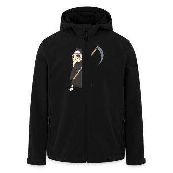 Halloween Mittelalter Pest Sensenmann - Recycelte Männer Softshell-Jacke von Stanley/Stella - Schwarz - Vorne - AI Model Male 185 light (185cm)