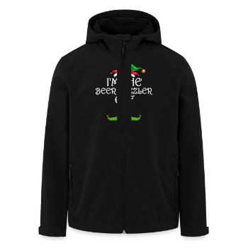 Je suis le lutin buveur de bière assorti Noël en famille - Veste softshell homme en polyester recyclé Stanley/Stella - noir - Devant - AI Model Male 185 light (185cm)