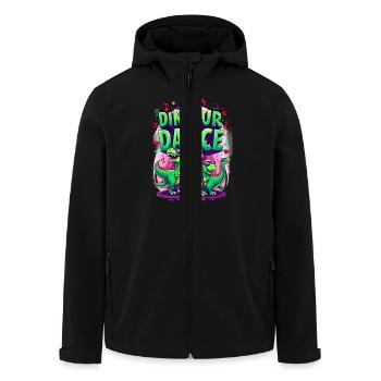 Dinosaurier Tanz Dino Party für eine Dinosaurier - Recycelte Männer Softshell-Jacke von Stanley/Stella - Schwarz - Vorne - AI Model Male 185 light (185cm)
