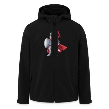 Freundlicher Ritter als Geburtstagsgeschenk Design - Recycelte Männer Softshell-Jacke von Stanley/Stella - Schwarz - Vorne - AI Model Male 185 light (185cm)