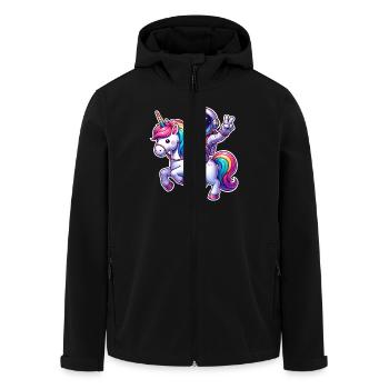 Licorne astronaute - Veste softshell homme en polyester recyclé Stanley/Stella - noir - Devant - AI Model Male 185 light (185cm)