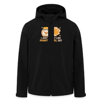 J’aime juste le beurre de cacahuète, d’accord ? Humoristique - Veste softshell homme en polyester recyclé Stanley/Stella - noir - Devant - AI Model Male 185 light (185cm)
