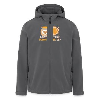 J’aime juste le beurre de cacahuète, d’accord ? Humoristique - Veste softshell homme en polyester recyclé Stanley/Stella - charbon - Devant - AI Model Male 185 light (185cm)