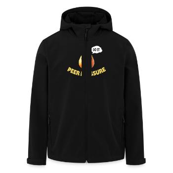 Do It Pear Pressure Lustige Birnen Illustration - Recycelte Männer Softshell-Jacke von Stanley/Stella - Schwarz - Vorne - AI Model Male 185 light (185cm)