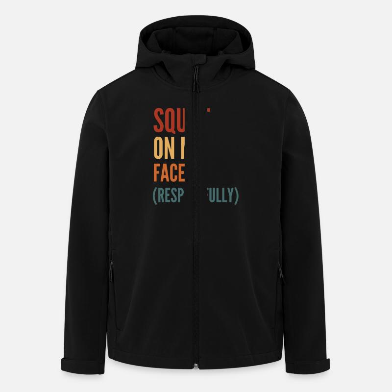 Accroupi sur mon visage respectueusement - Veste softshell homme en polyester recyclé Stanley/Stella - noir
