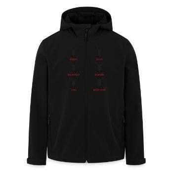 Humour de renne : de Dasher à Rudolph avec - Veste softshell homme en polyester recyclé Stanley/Stella - noir - Devant - AI Model Male 185 light (185cm)