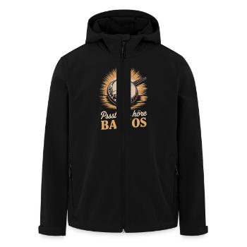 Bluegrass Banjo Spieler Musik Saiteninstrument - Recycelte Männer Softshell-Jacke von Stanley/Stella - Schwarz - Vorne - AI Model Male 185 light (185cm)