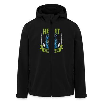 HECHT FLÜSTERER Angler Outfit Lustiges Angeln - Recycelte Männer Softshell-Jacke von Stanley/Stella - Schwarz - Vorne - AI Model Male 185 light (185cm)