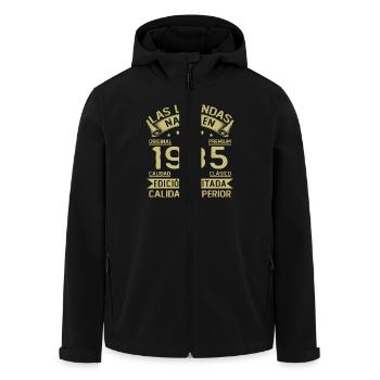 The Legends 1935 Cadeau d’anniversaire vintage - Veste softshell homme en polyester recyclé Stanley/Stella - noir - Devant - AI Model Male 185 light (185cm)