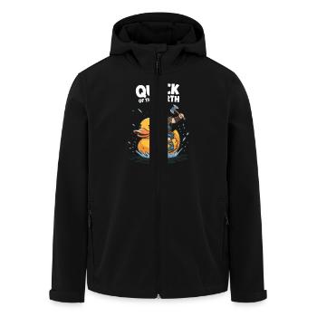 Wikinger-Krieger reitet Gummiente für Männer - Recycelte Männer Softshell-Jacke von Stanley/Stella - Schwarz - Vorne - AI Model Male 185 light (185cm)