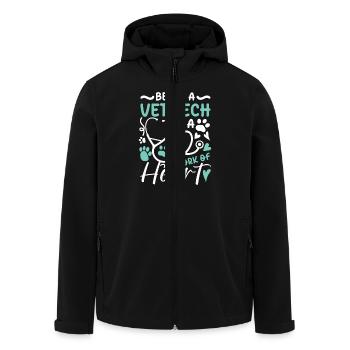Being a Vet Tech Is A Work Of Heart - Recycelte Männer Softshell-Jacke von Stanley/Stella - Schwarz - Vorne - AI Model Male 185 light (185cm)